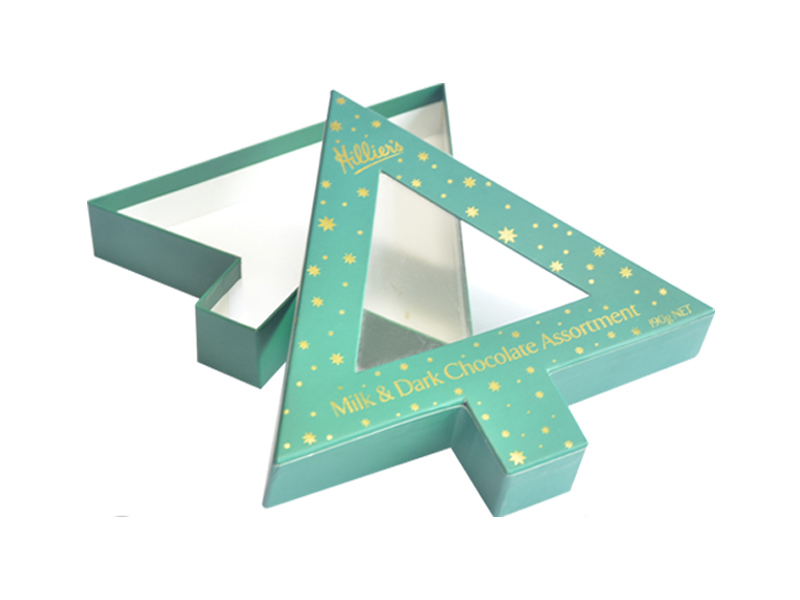 Custom Cardboard Christmas Tree shaped Boxes Wholesale Tree shaped