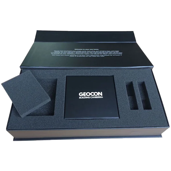 Die Cut Black Rigid Gift Boxes image